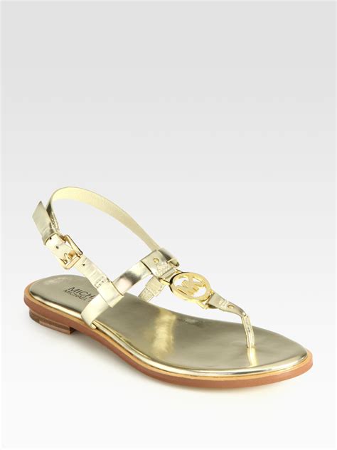 michael kors gold studded sneakers|Michael Kors gold sandals sale.